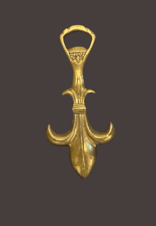 Vintage Fleur De Lis Brass Bottle Opener