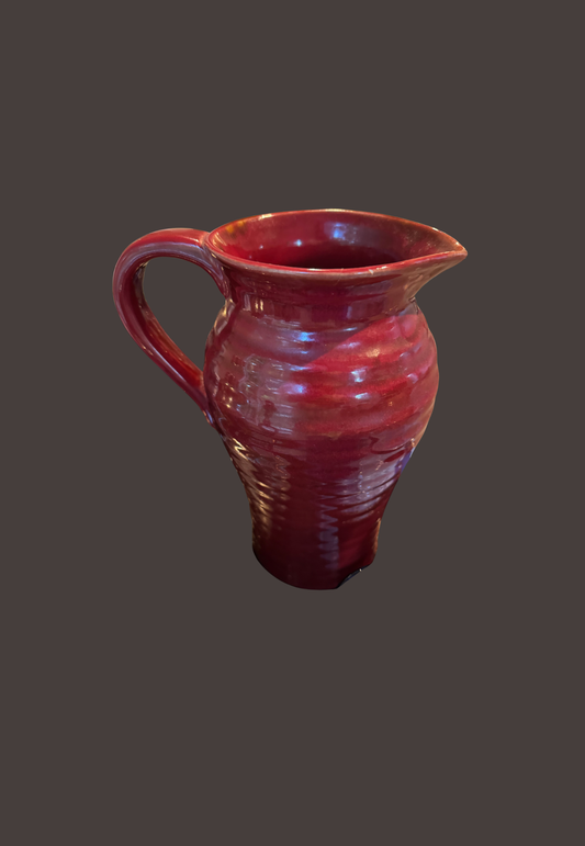 Modern Rustic Red Pottery Pitcher/Vase