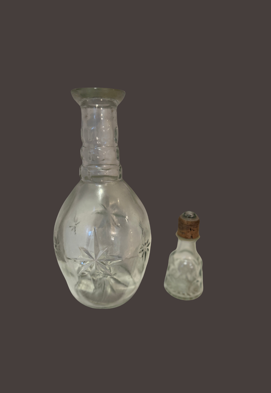 Vintage Starburst Glass Decanter