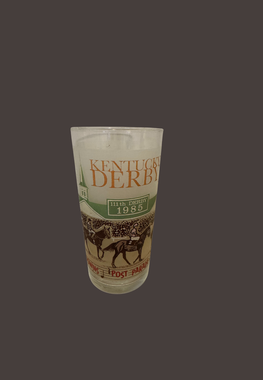 Vintage 1985 Kentucky Derby Commemorative Glass